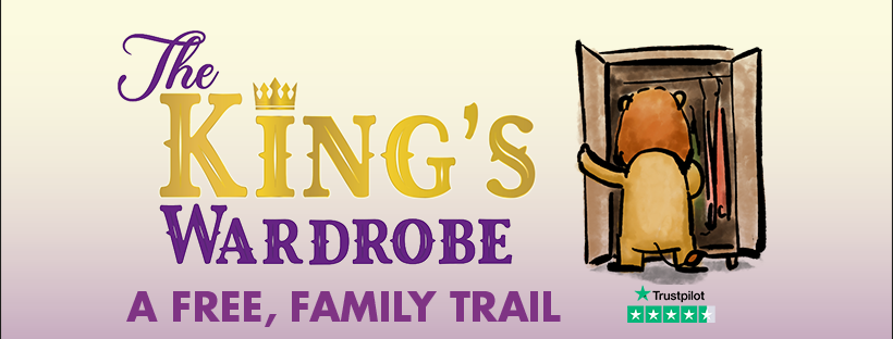 The King's Wardrobe A Free, Family Trail a lion looks into a wardrobe, 4.5 star trustpilot review score